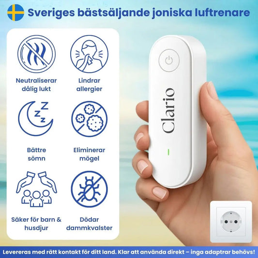 Clario Luftkvaliteit | Eliminerar dammkvalster från ditt hem på 30 minuter