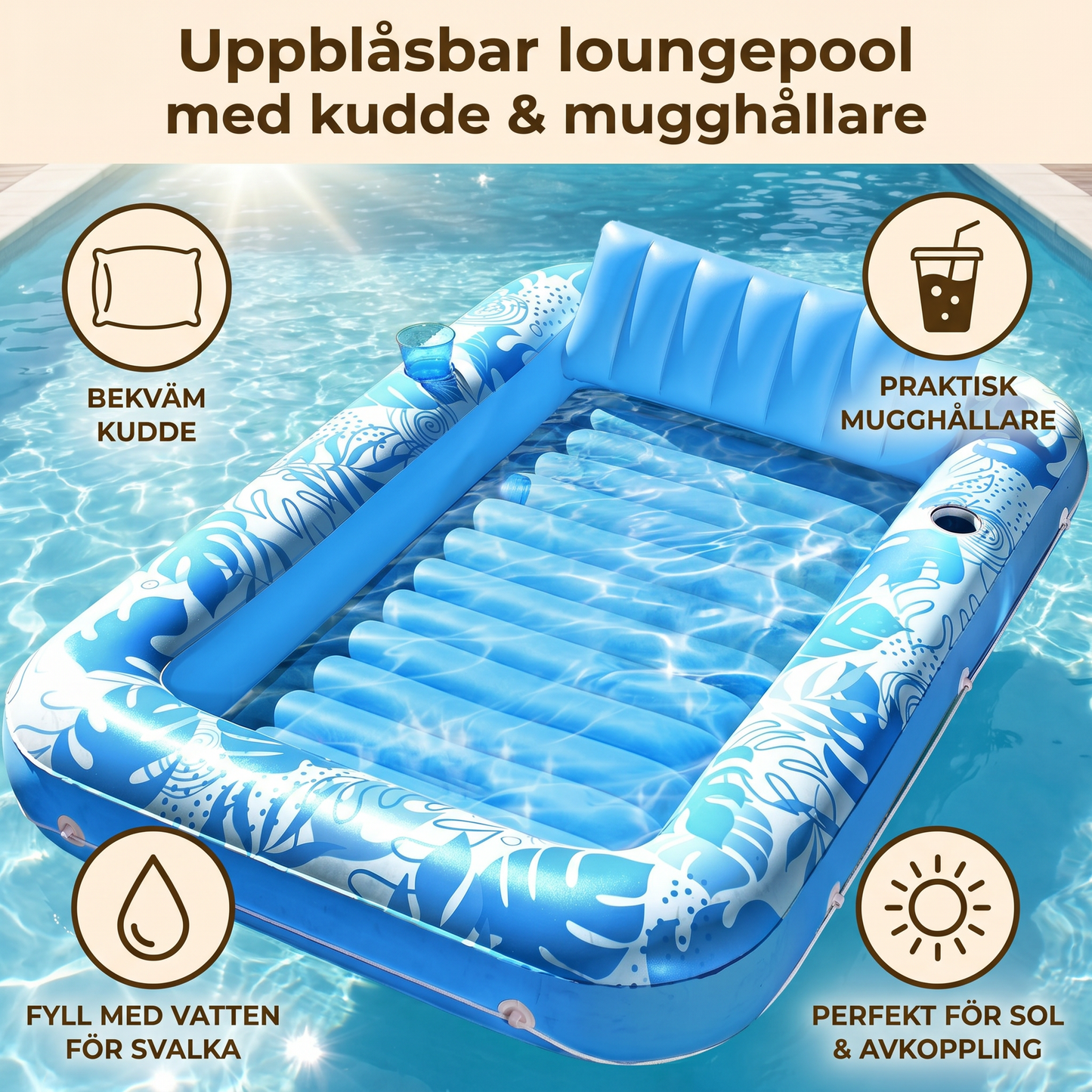 Uppblåsbar Loungesäng